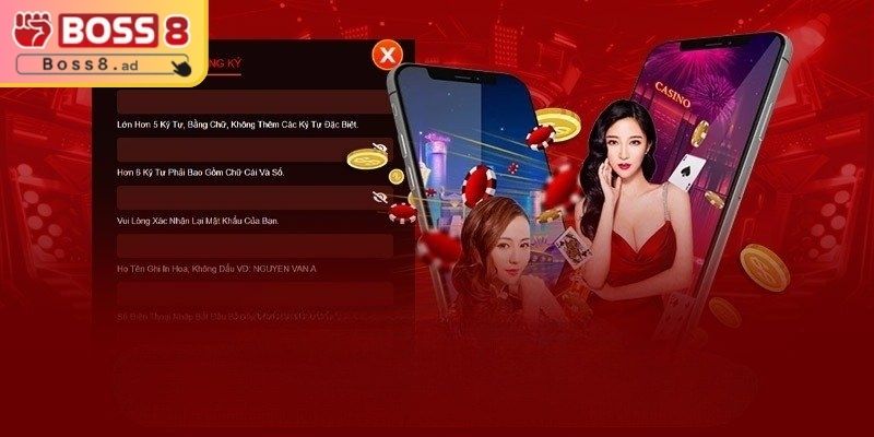 Đăng ký boss8 1 Truy cập đúng link chính thống để đăng ký BOSS8