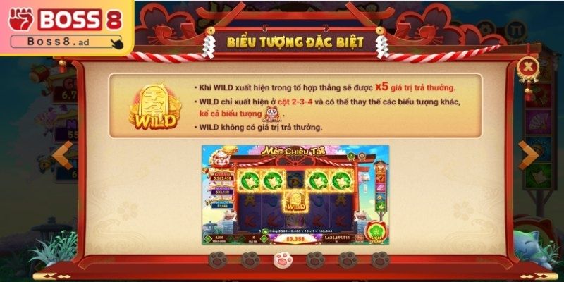 Mèo Chiêu Tài BOSS8 - Sức Hút Khó Cưỡng Đến Từ Thế Giới Slot 2 Tìm hiểu loạt tính năng đặc biệt trong mèo chiêu tài
